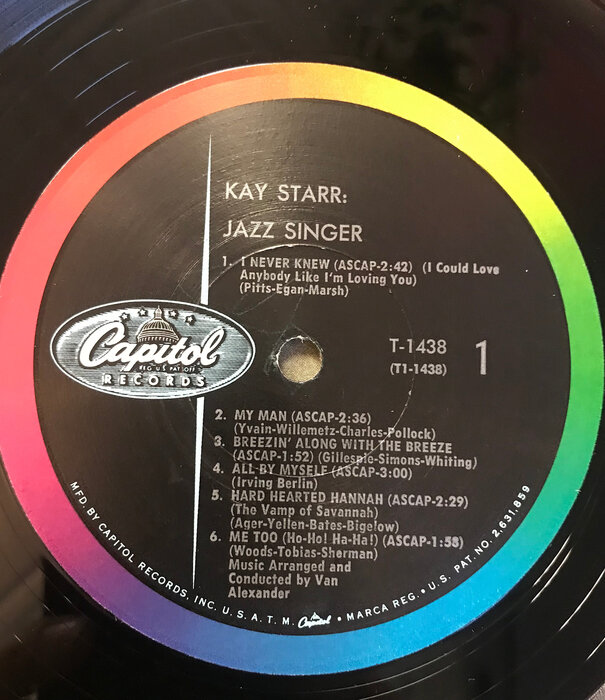 Kay Starr - Jazz Singer - T1438 - Vinyl LP (USED)