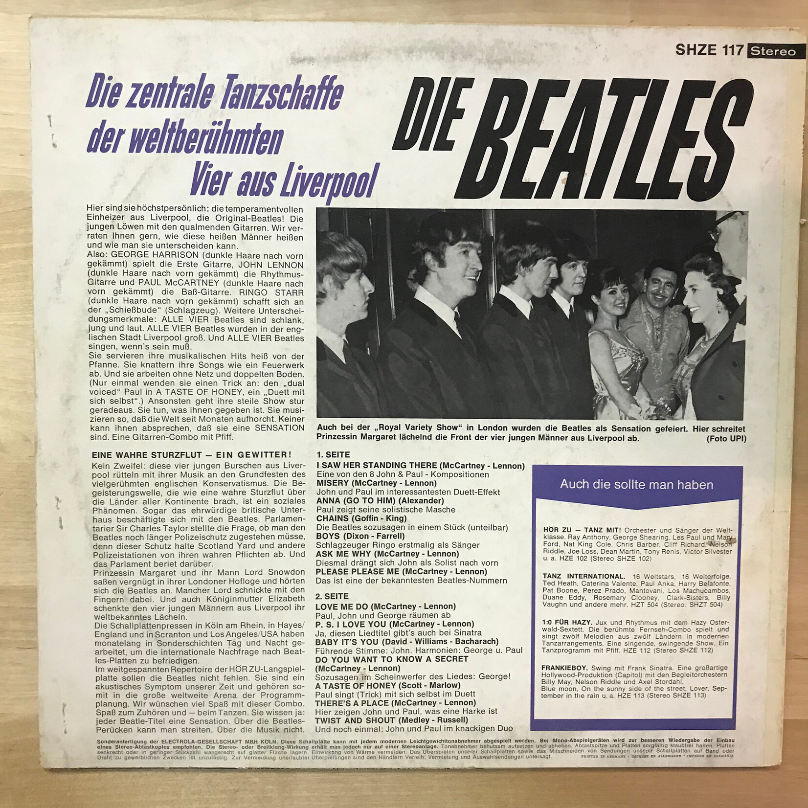 Beatles - Please Please Me Und Andere Knüller (German) - SHZE 117 - Vinyl LP (USED)