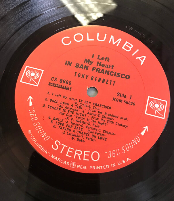 Tony Bennett - I Left My Heart In San Francisco - CS8669 - Vinyl LP (USED)
