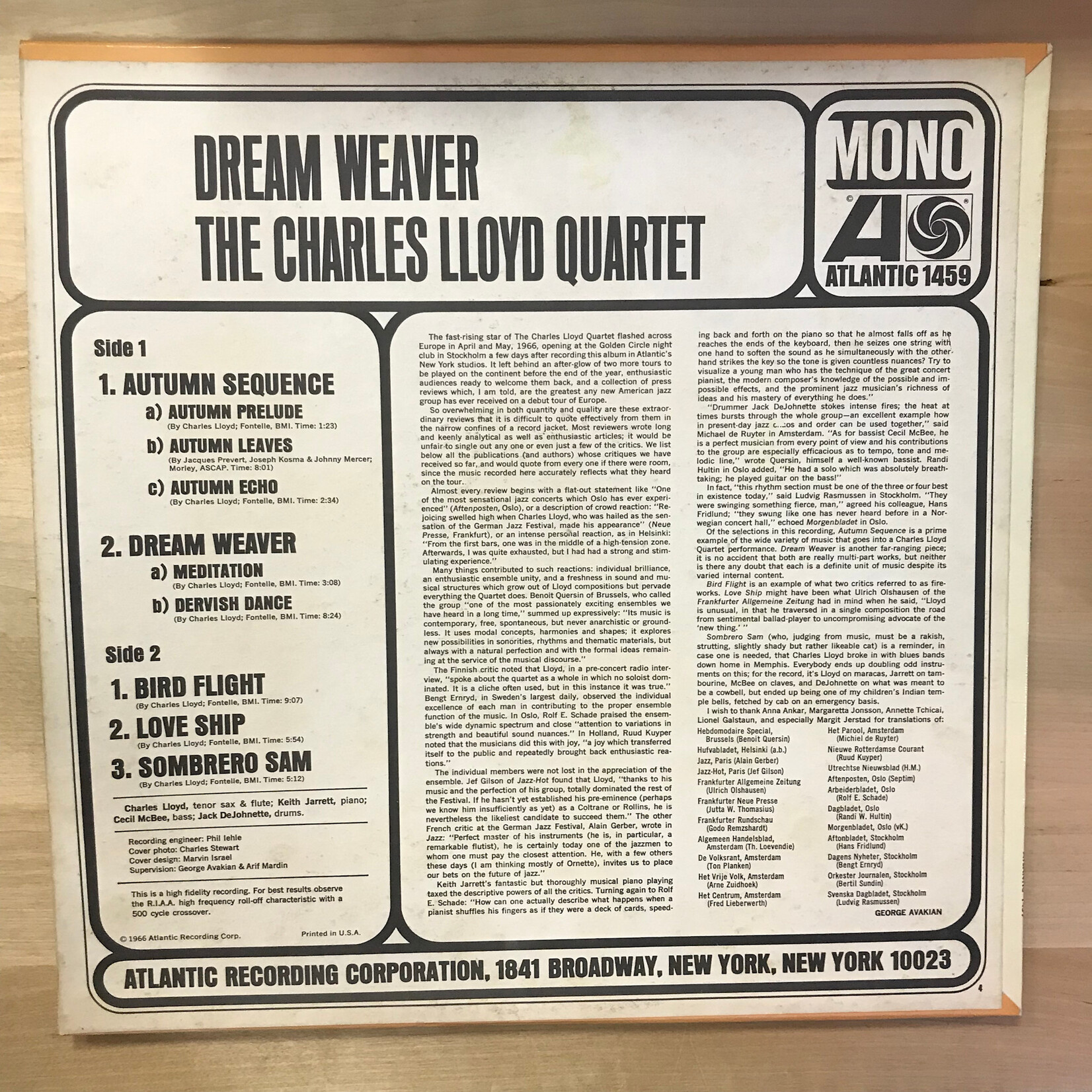 Charles Lloyd - Dream Weaver - 1459 - Vinyl LP (USED)