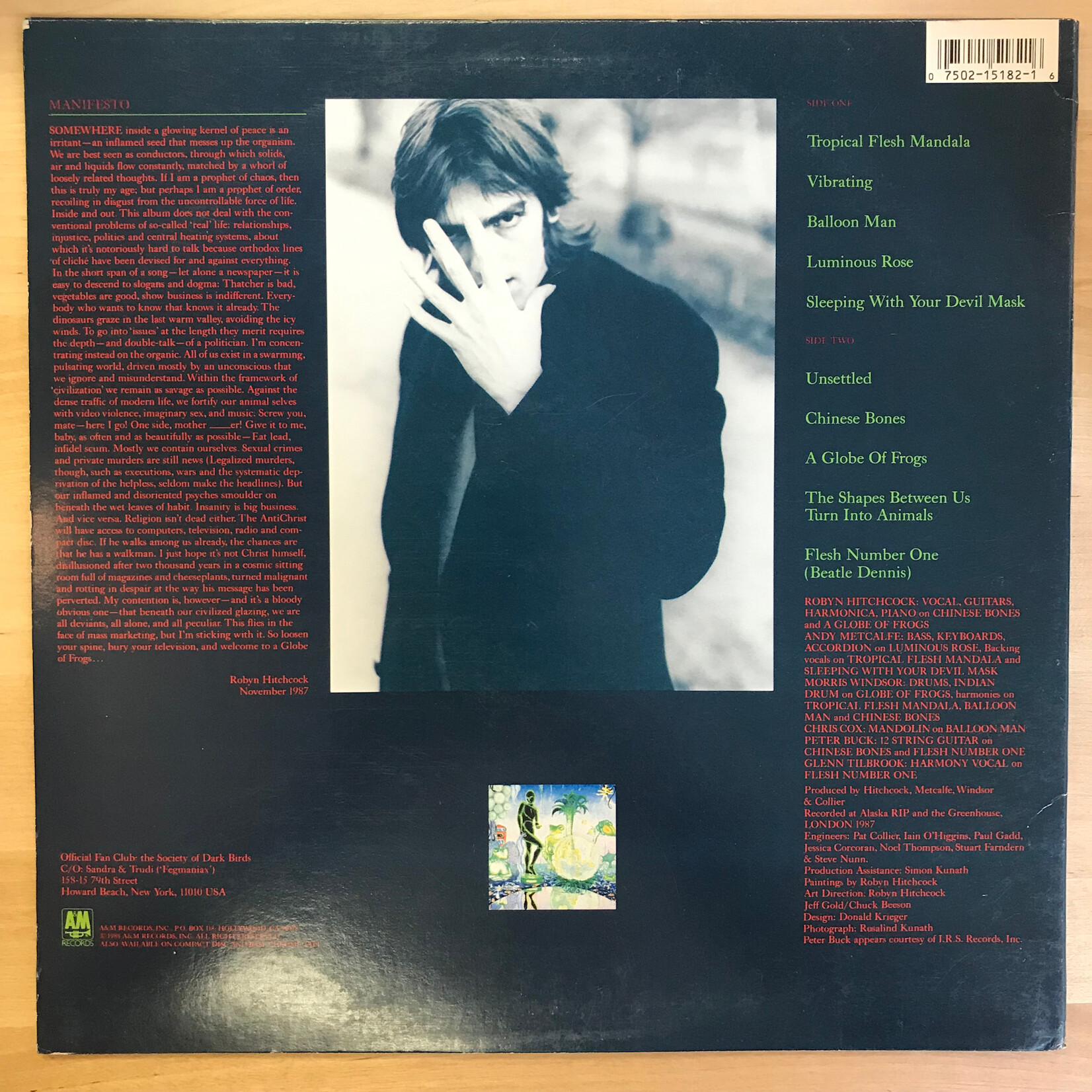 Robyn Hitchcock & The Egyptians - Globe Of Frogs - SP5182 - Vinyl LP (USED)