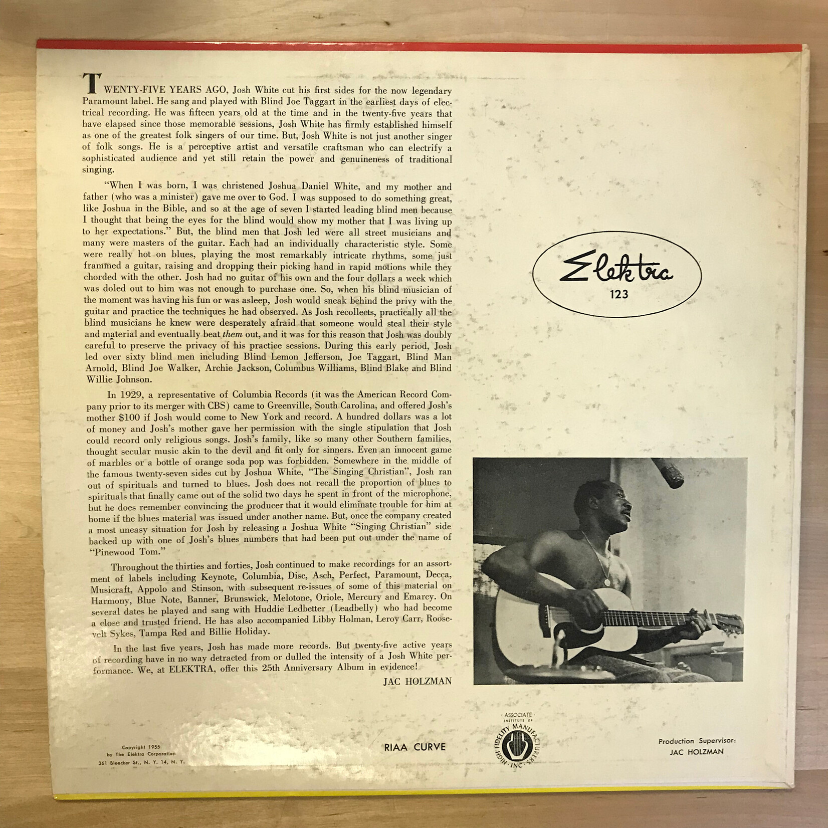 Josh White - The Story Of John Henry...A Musical Narrative - EKL 123 - Vinyl LP (USED)