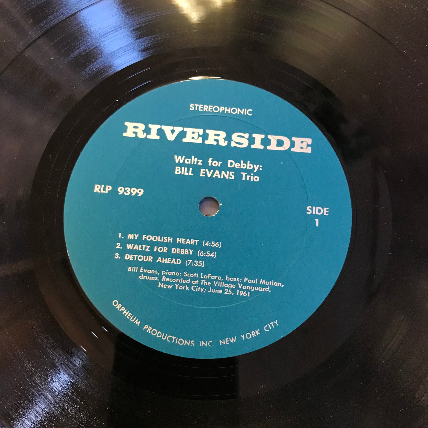 Bill Evans - Waltz For Debby (1966 STEREO) - RLP 9339 - Vinyl LP (USED)