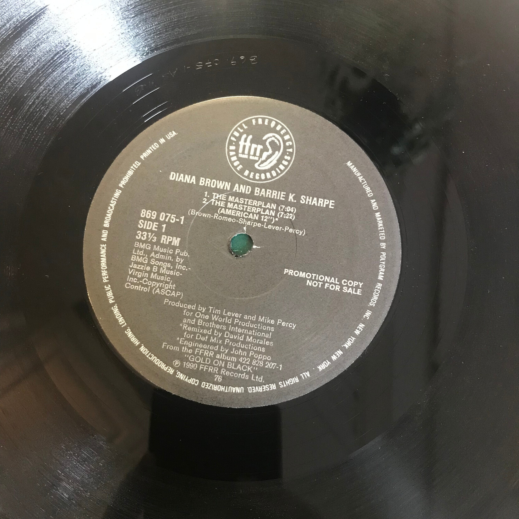 Diana Brown, Barrie K. Sharp - The Masterplan (PROMO) - 869075 - Vinyl 12-Inch Single (USED)