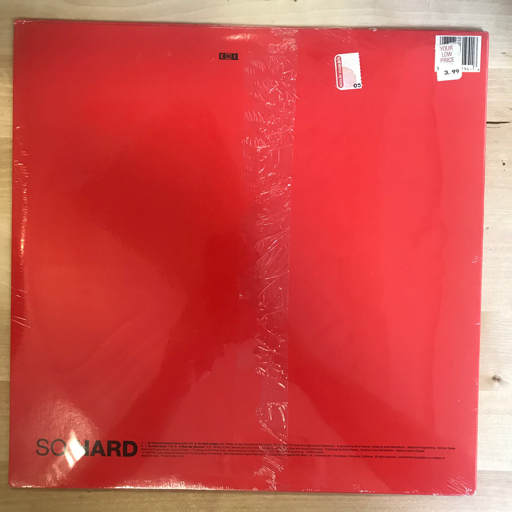 Pet Shop Boys - So Hard (SEALED) - V56194 - Vinyl 12-Inch Single (USED)
