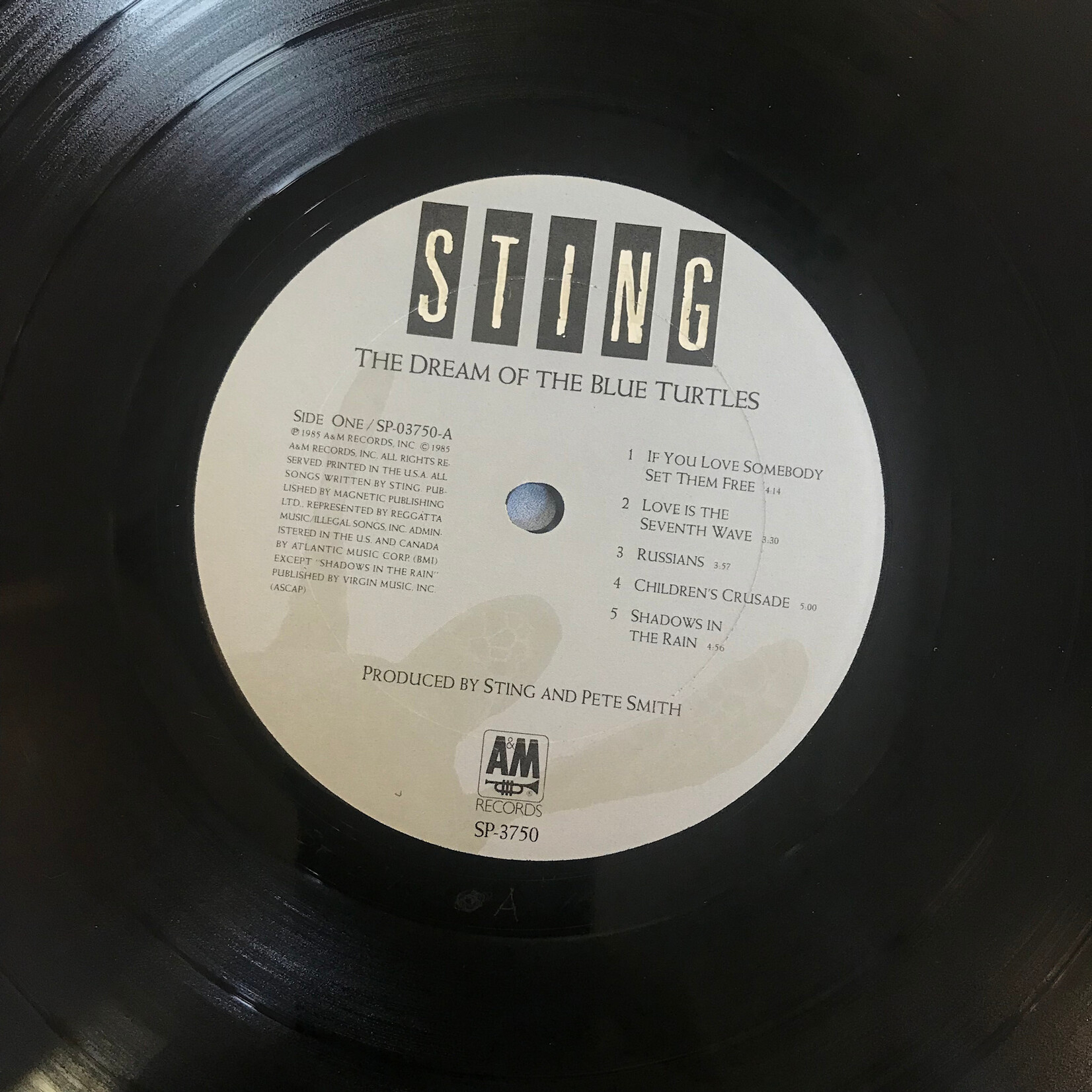 Sting - The Dream Of The Blue Turtles - SP3750 - Vinyl LP (USED)
