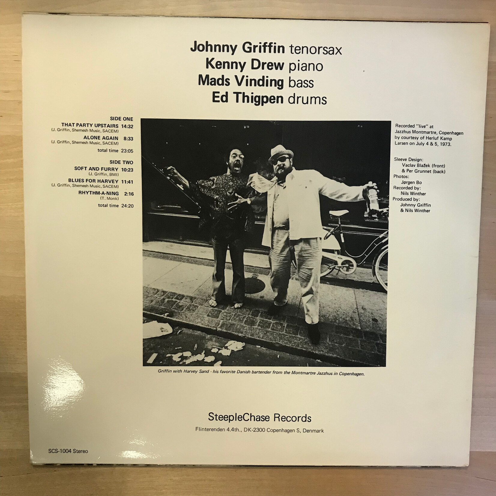 Johnny Griffin - Blues For Harvey - SCS 1004 - Vinyl LP (USED)