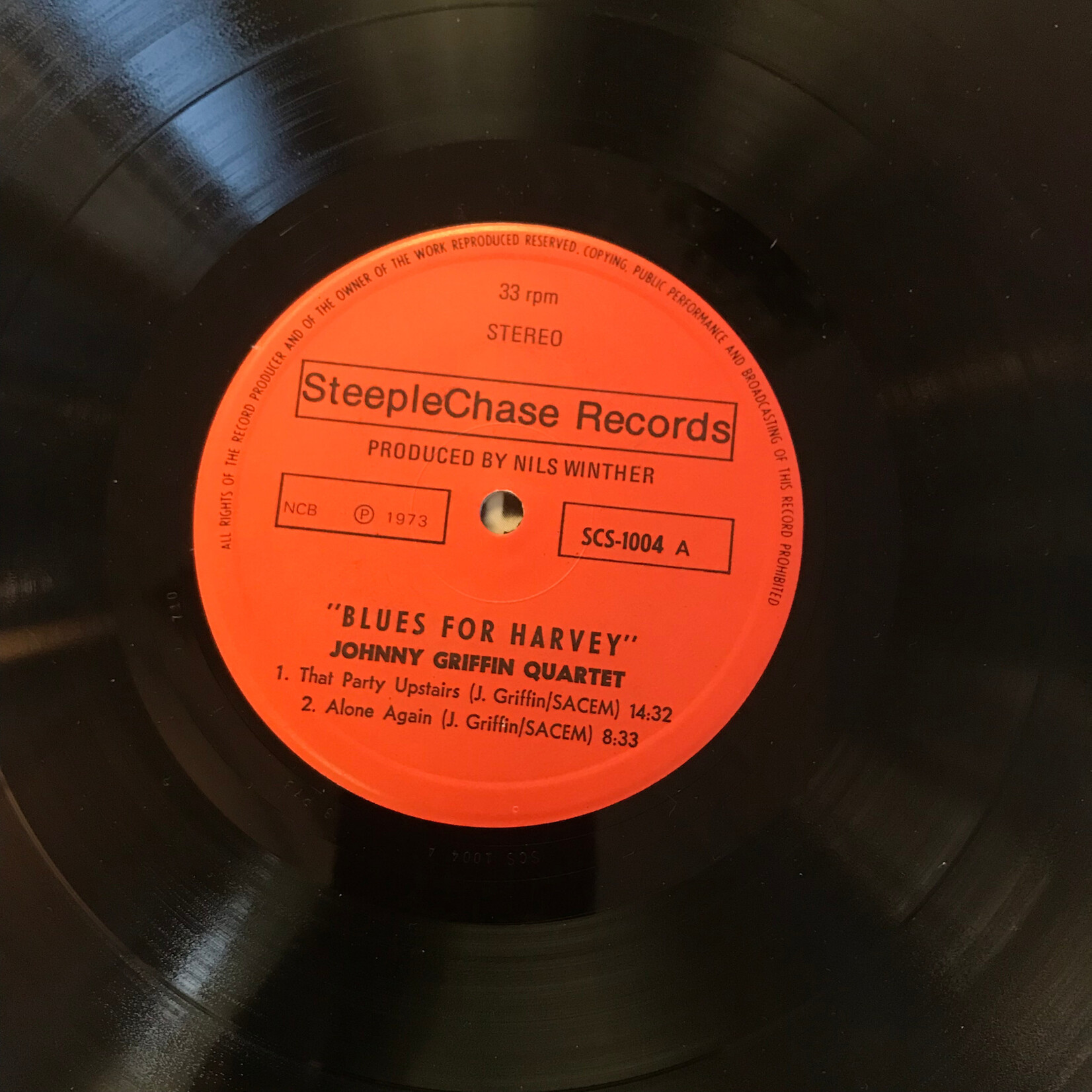 Johnny Griffin - Blues For Harvey - SCS 1004 - Vinyl LP (USED)