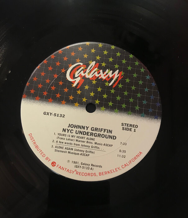 Johnny Griffin - NYC Underground - GXY 5132 - Vinyl LP (USED)