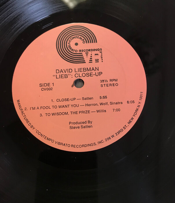 David Liebman - Lieb: Close-Up - CV002 - Vinyl LP (USED)