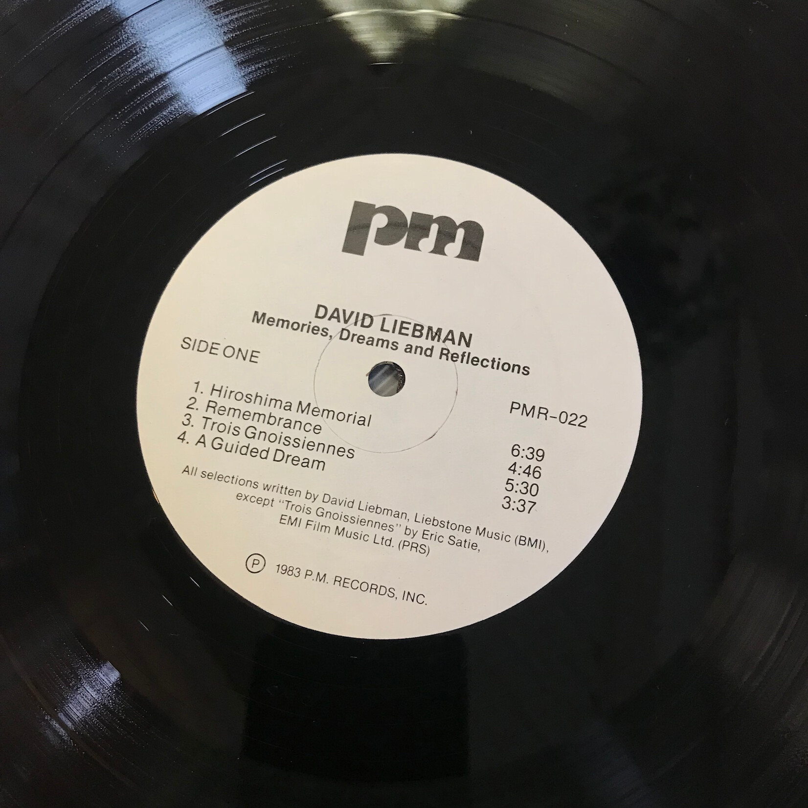 David Liebman - Solo: Memories, Dreams And Reflections - PMR 022 - Vinyl LP (USED)