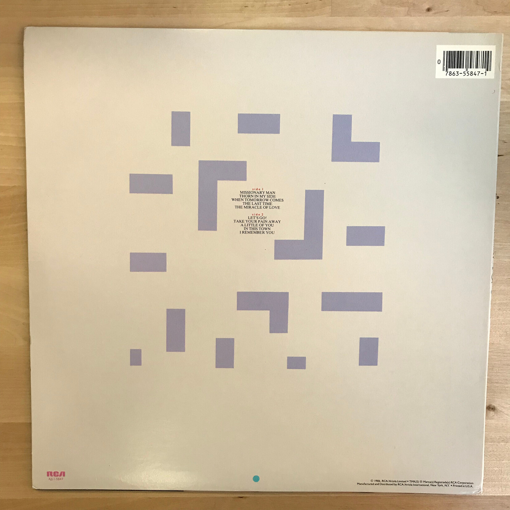 Eurythmics - Revenge - AJLI 5847 - Vinyl LP (USED)