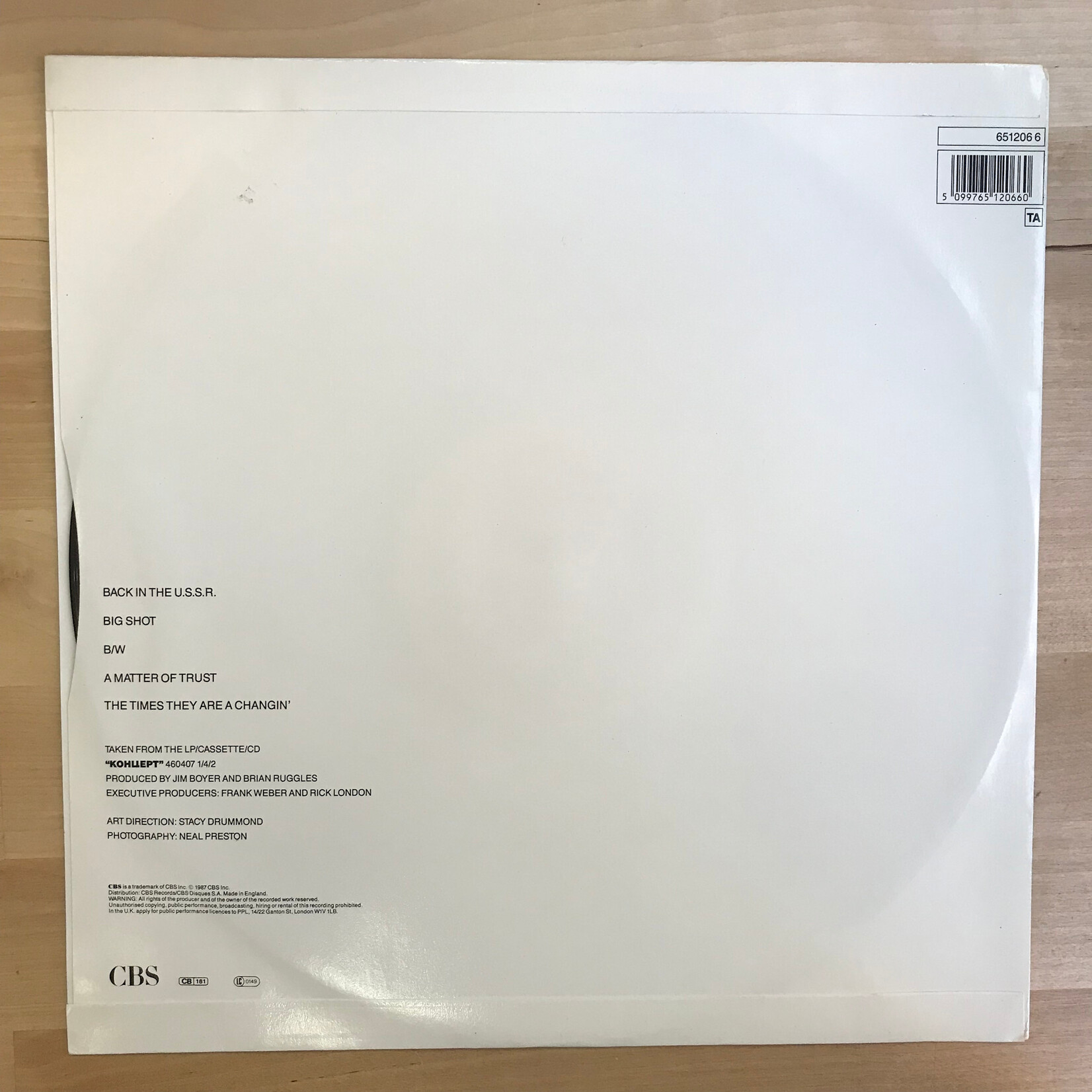 Billy Joel - Back In The U.S.S.R. - 651206 6 - Vinyl LP (USED)