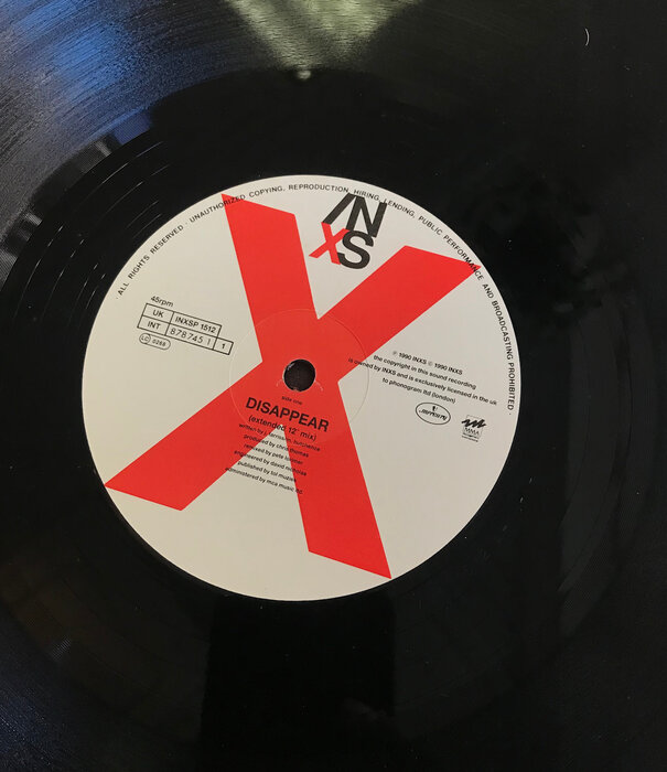 INXS - Disappear - INXSP 1512 - Vinyl 12-Inch Single w/ Poster (USED)