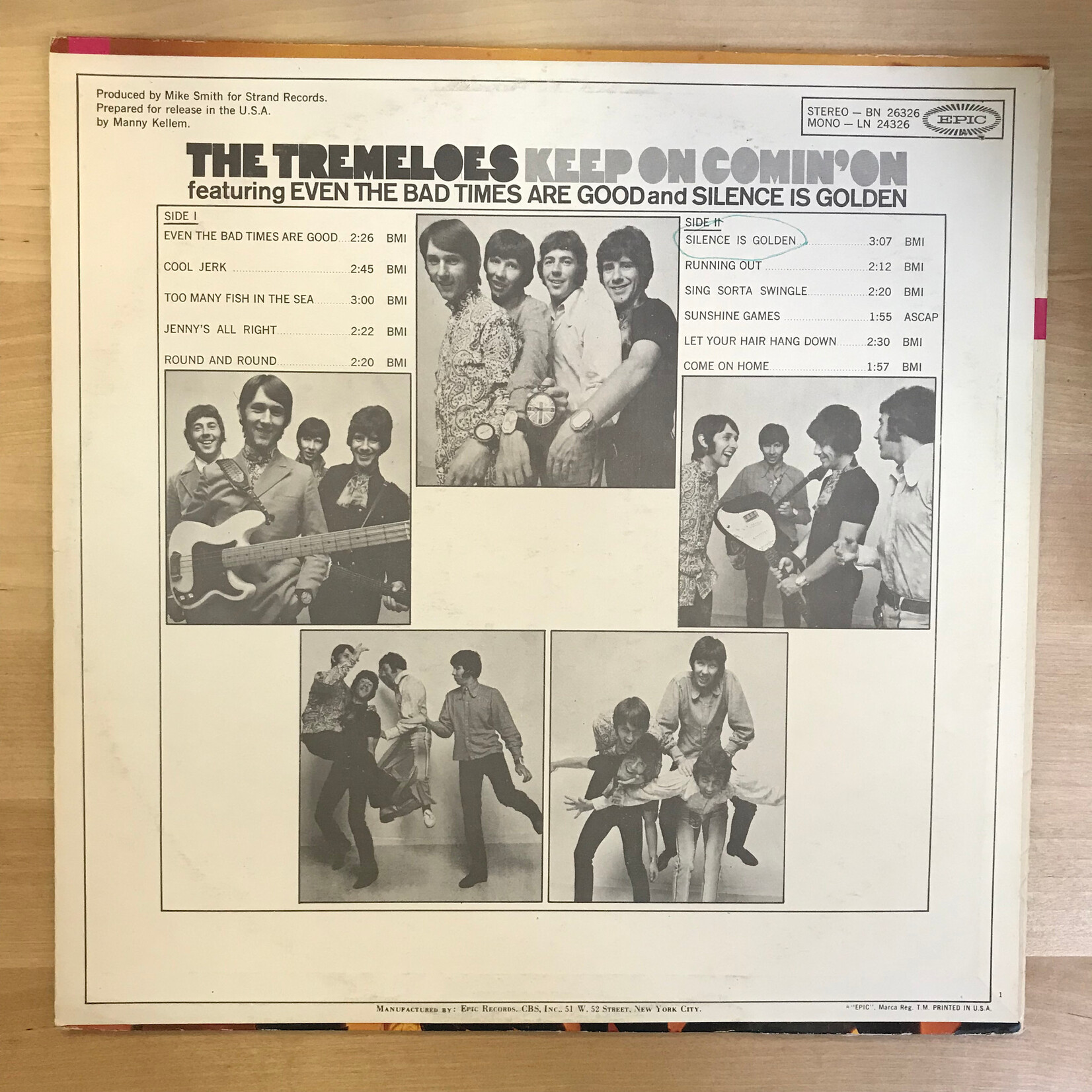 Tremeloes - Even The Bad Times Are Good / Silence Is Golden - BN26326 - Vinyl LP (USED)