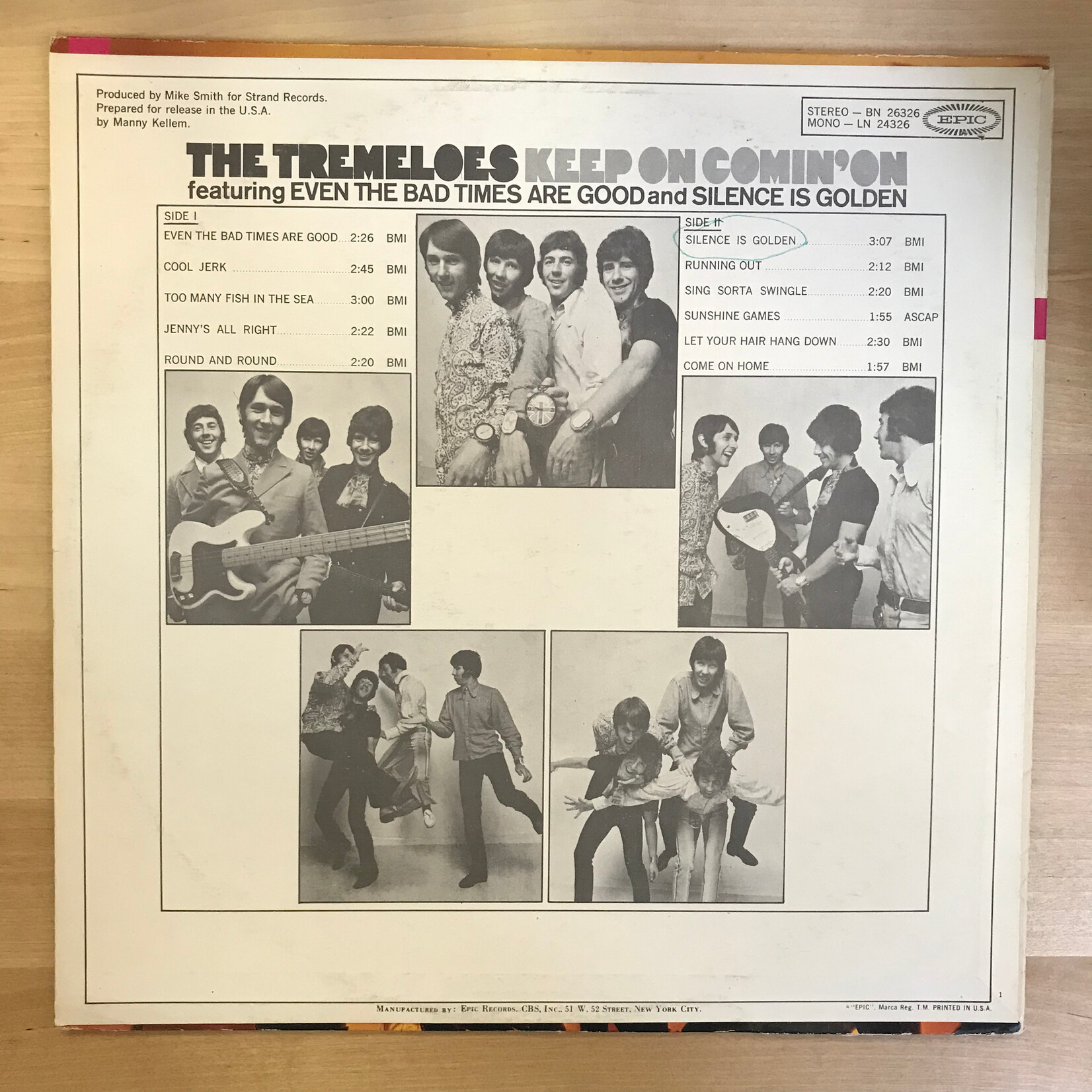 Tremeloes - Even The Bad Times Are Good / Silence Is Golden - BN26326 - Vinyl LP (USED)