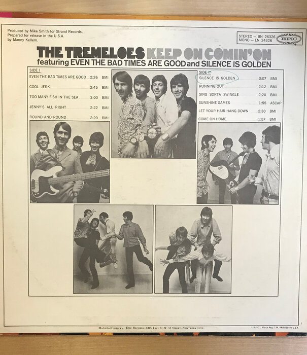 Tremeloes - Even The Bad Times Are Good / Silence Is Golden - BN26326 - Vinyl LP (USED)