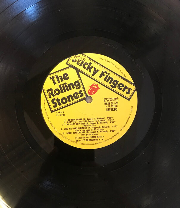 Rolling Stones - Sticky Fingers (SPAIN RE) - HRSS 591 01 - Vinyl LP (USED)
