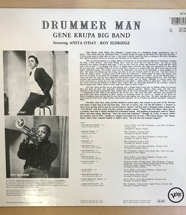 Gene Krupa - Drummer Man (GERMANY) - 827 843 1 - Vinyl LP (USED)