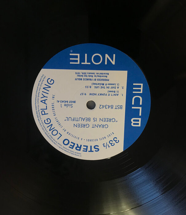 Grant Green - Green Is Beautiful - BST 84342 (2023 RE) - Vinyl LP (USED)