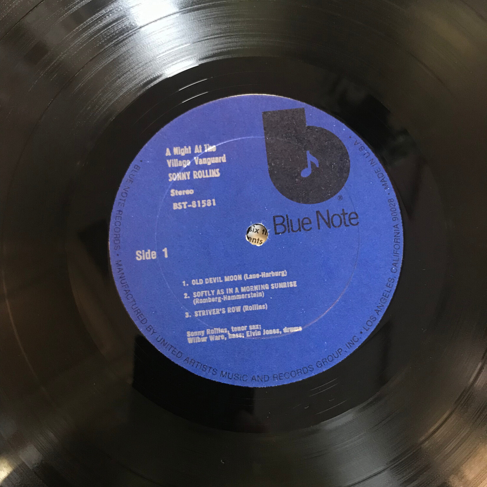 Sonny Rollins - A Night At The Village Vanguard (1973 RE) - BST81581 - Vinyl LP (USED)