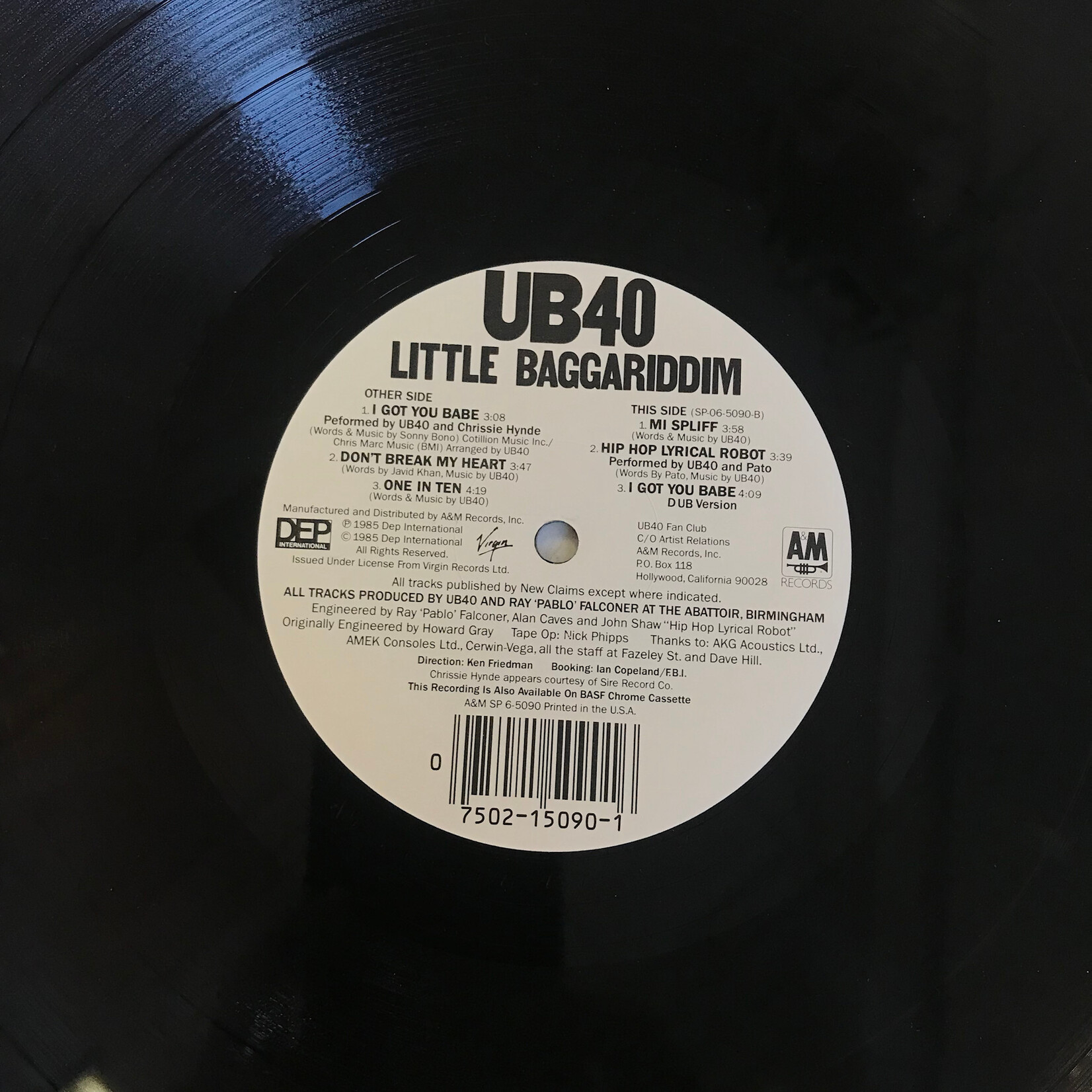 UB40 - Little Baggariddim - SP 6 5090 - Vinyl LP (USED)