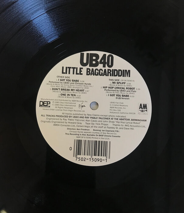 UB40 - Little Baggariddim - SP 6 5090 - Vinyl LP (USED)