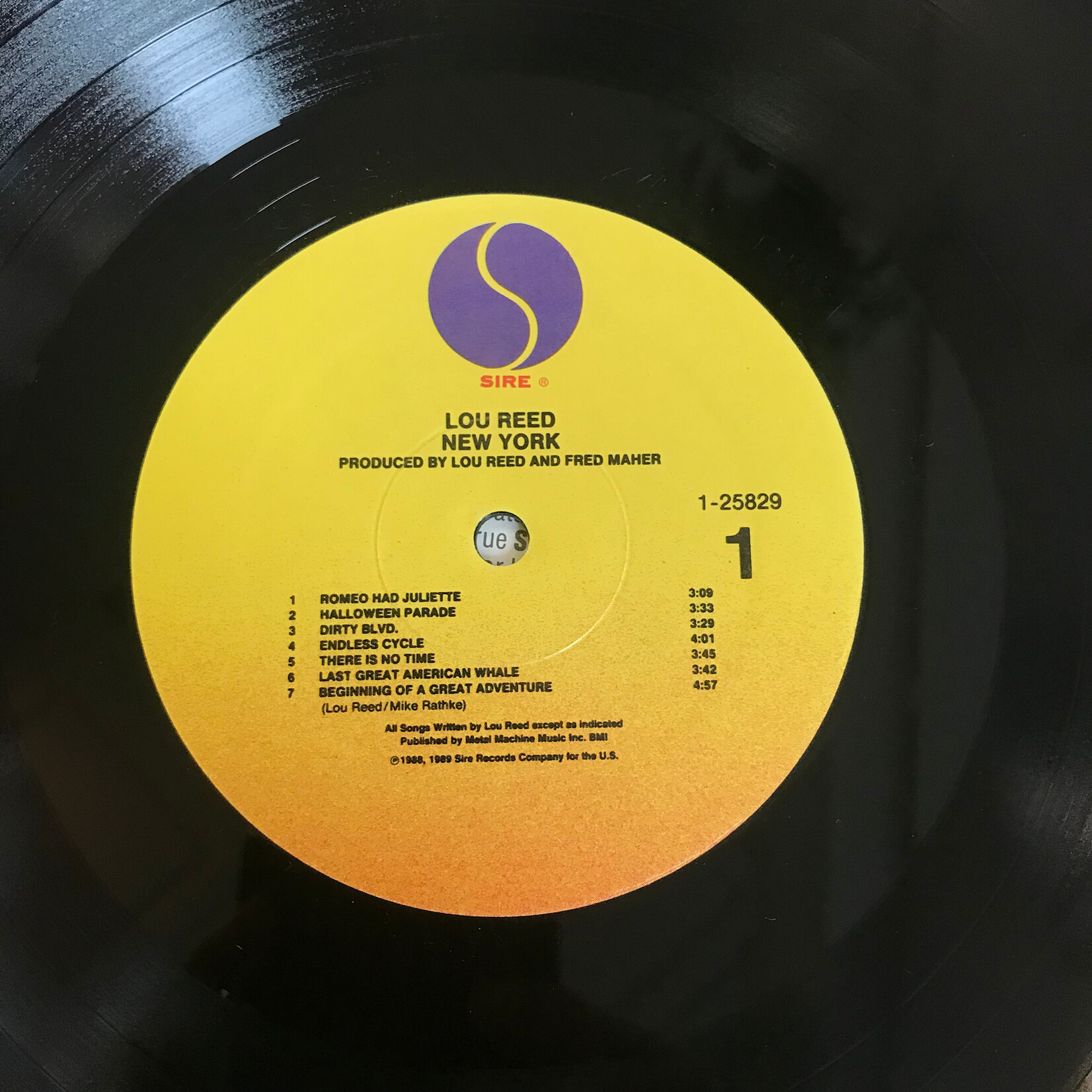 Lou Reed - New York - 25829 1 - Vinyl LP (USED)
