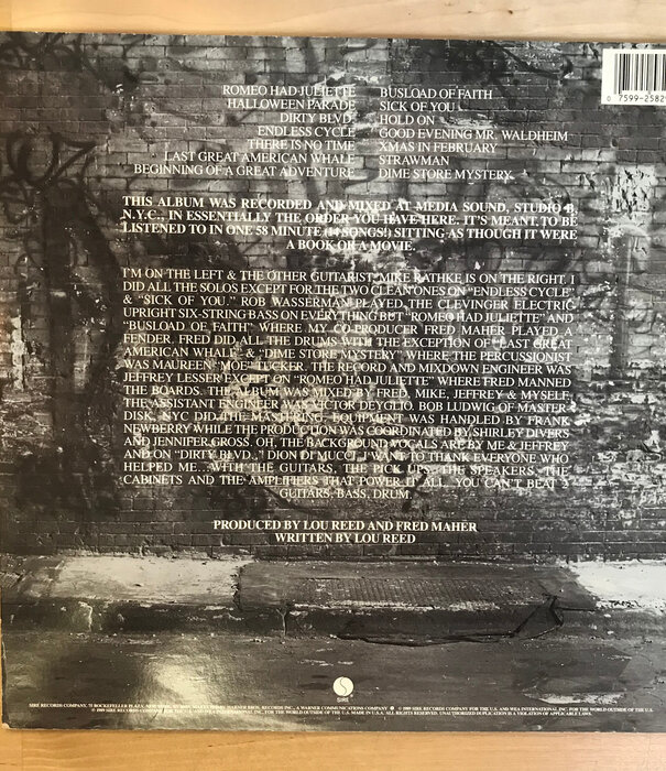 Lou Reed - New York - 25829 1 - Vinyl LP (USED)