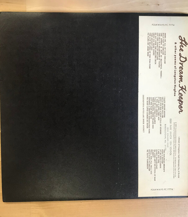 Langston Hughes - The Dream Keeper (RE) - FC 7774 - Vinyl LP (USED)