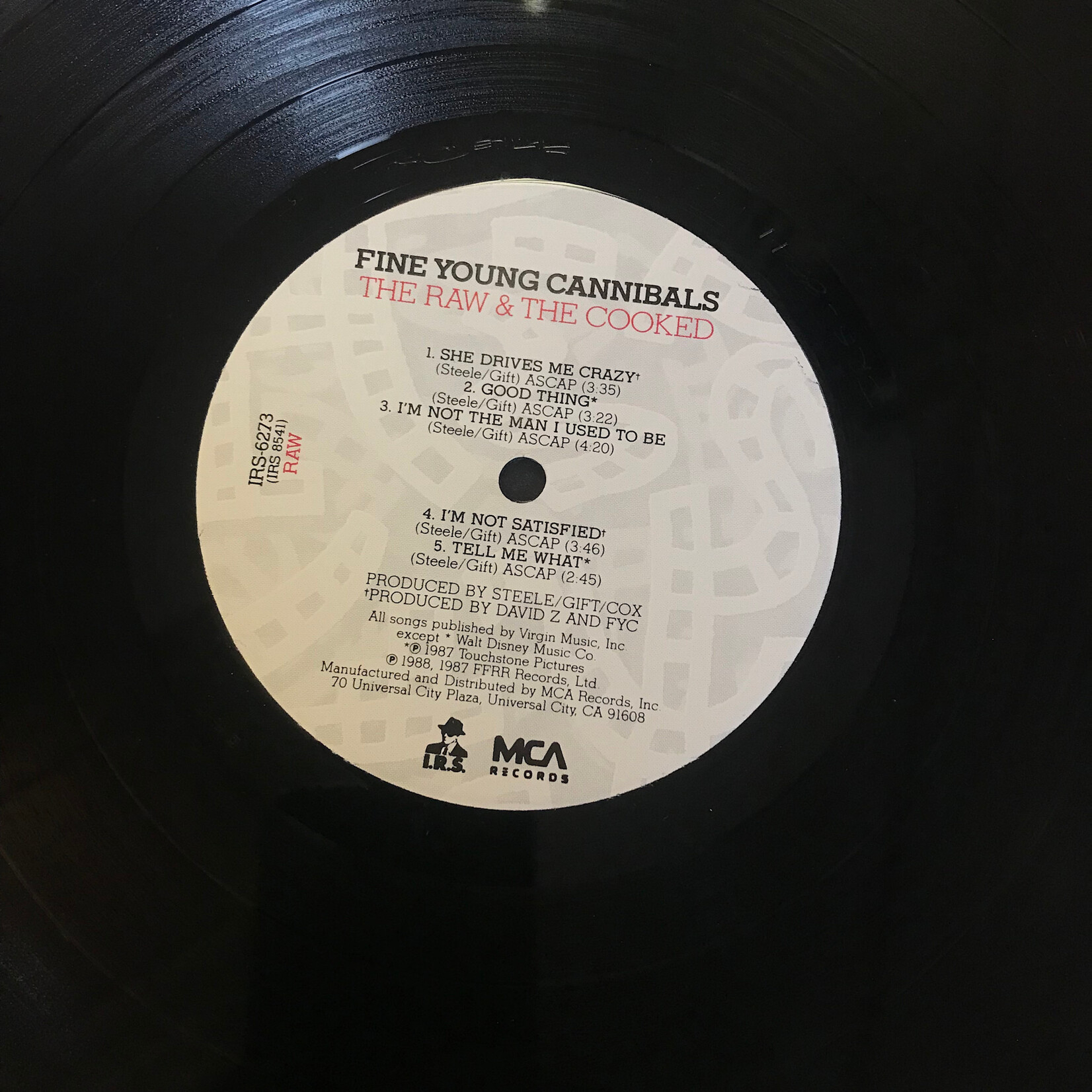 Fine Young Cannibals - Raw And The Cooked - IRS6273 - Vinyl LP (USED)