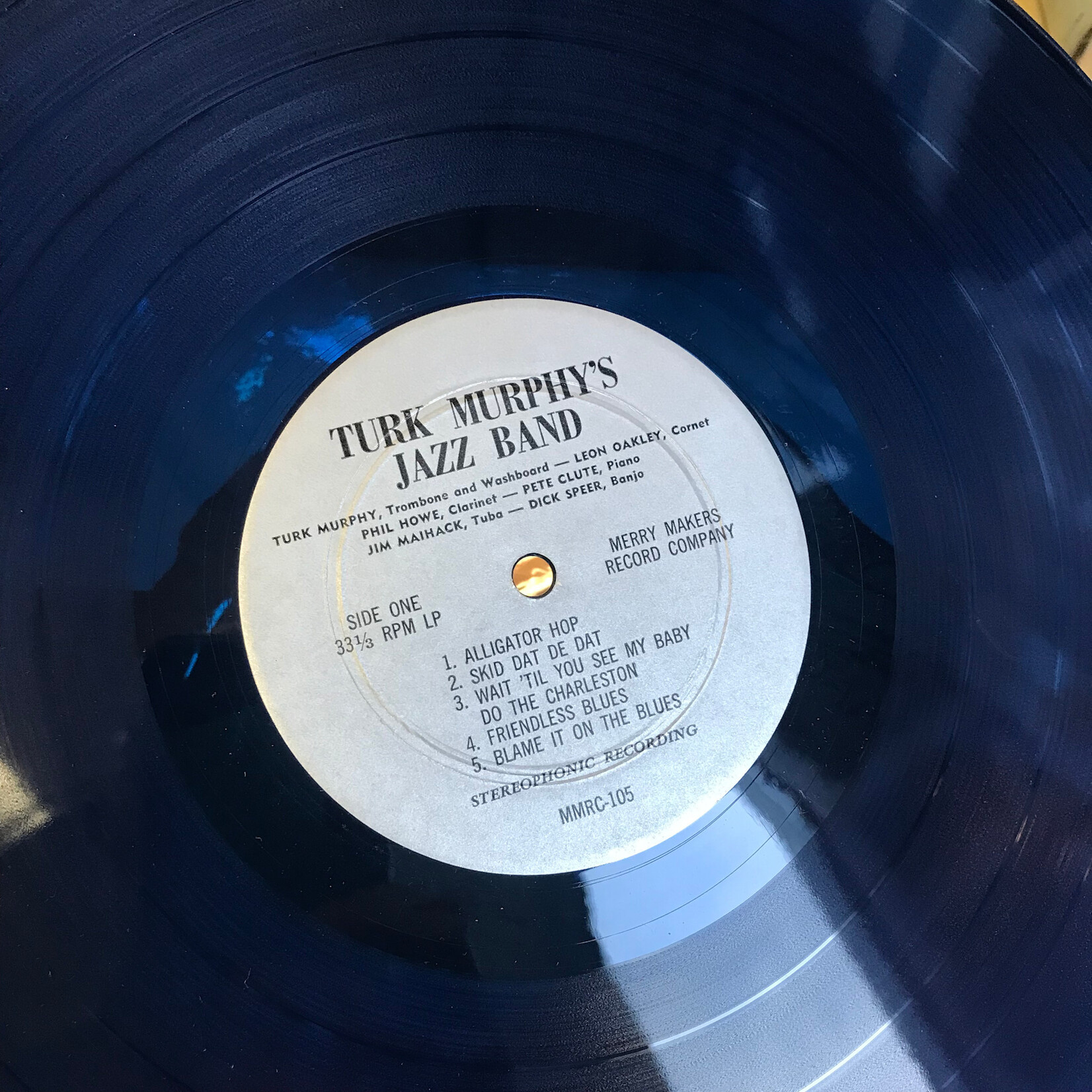 Turk Murphy - Turk Murphy's San Francisco Jazz Band (BLUE) - MMRC 105 - Vinyl LP (USED)