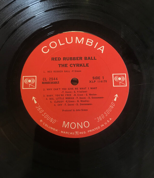 Cyrkle - Red Rubber Ball - CL2544 - Vinyl LP (USED)