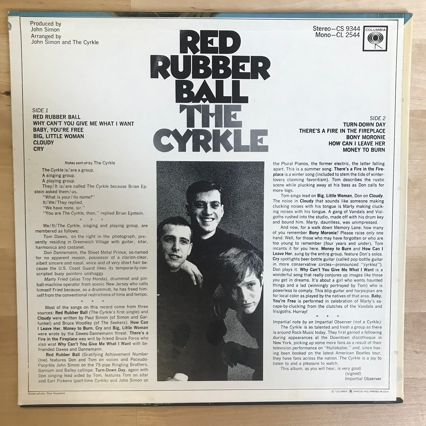 Cyrkle - Red Rubber Ball - CL2544 - Vinyl LP (USED)