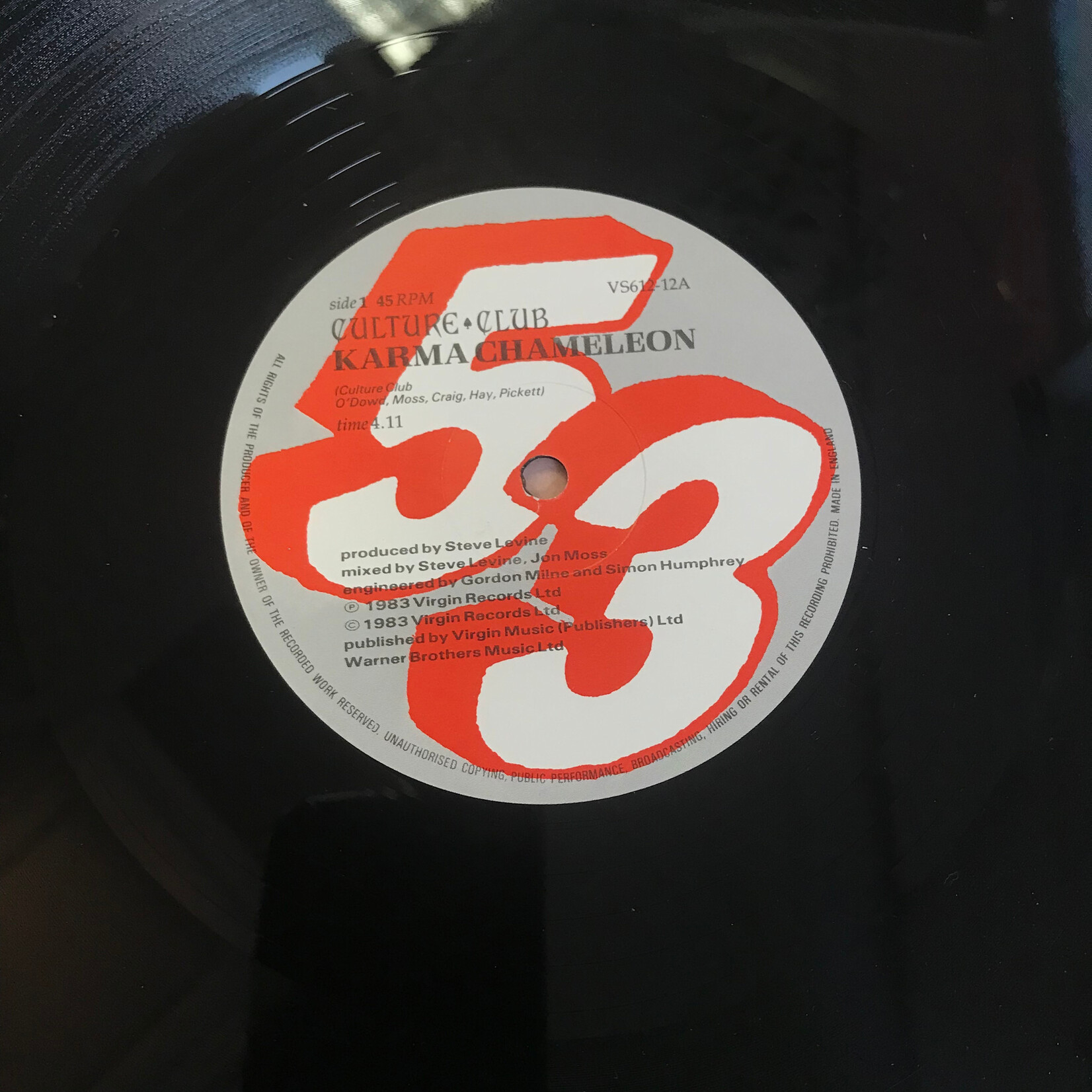 Culture Club - Karma Chameleon / I Tumble 4 Ya - VS612-12A - Vinyl 12-Inch Single (USED)
