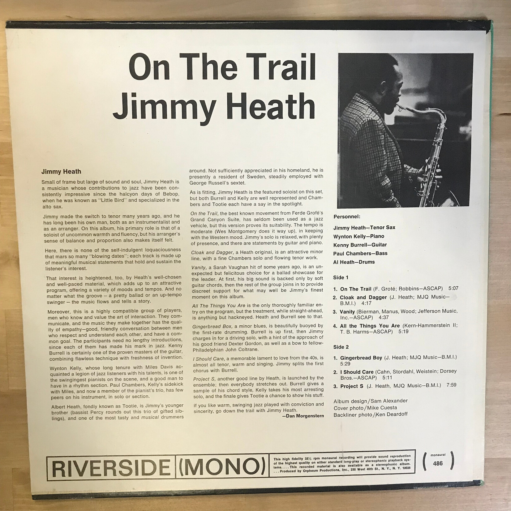 Jimmy Heath - On The Trail (MONO) - RM 486 - Vinyl LP (USED)