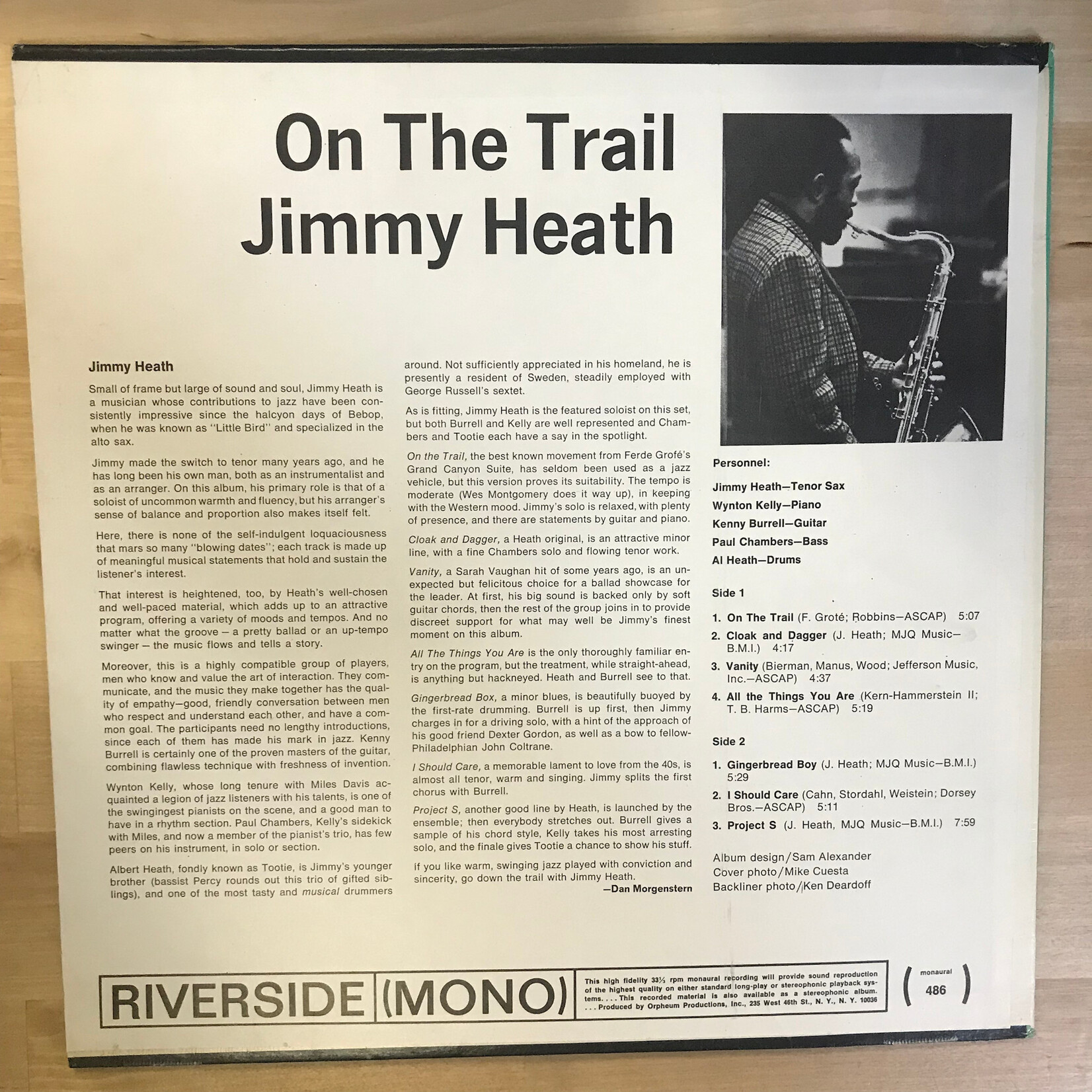 Jimmy Heath - On The Trail (MONO) - RM 486 - Vinyl LP (USED)