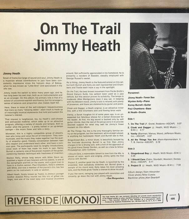 Jimmy Heath - On The Trail (MONO) - RM 486 - Vinyl LP (USED)