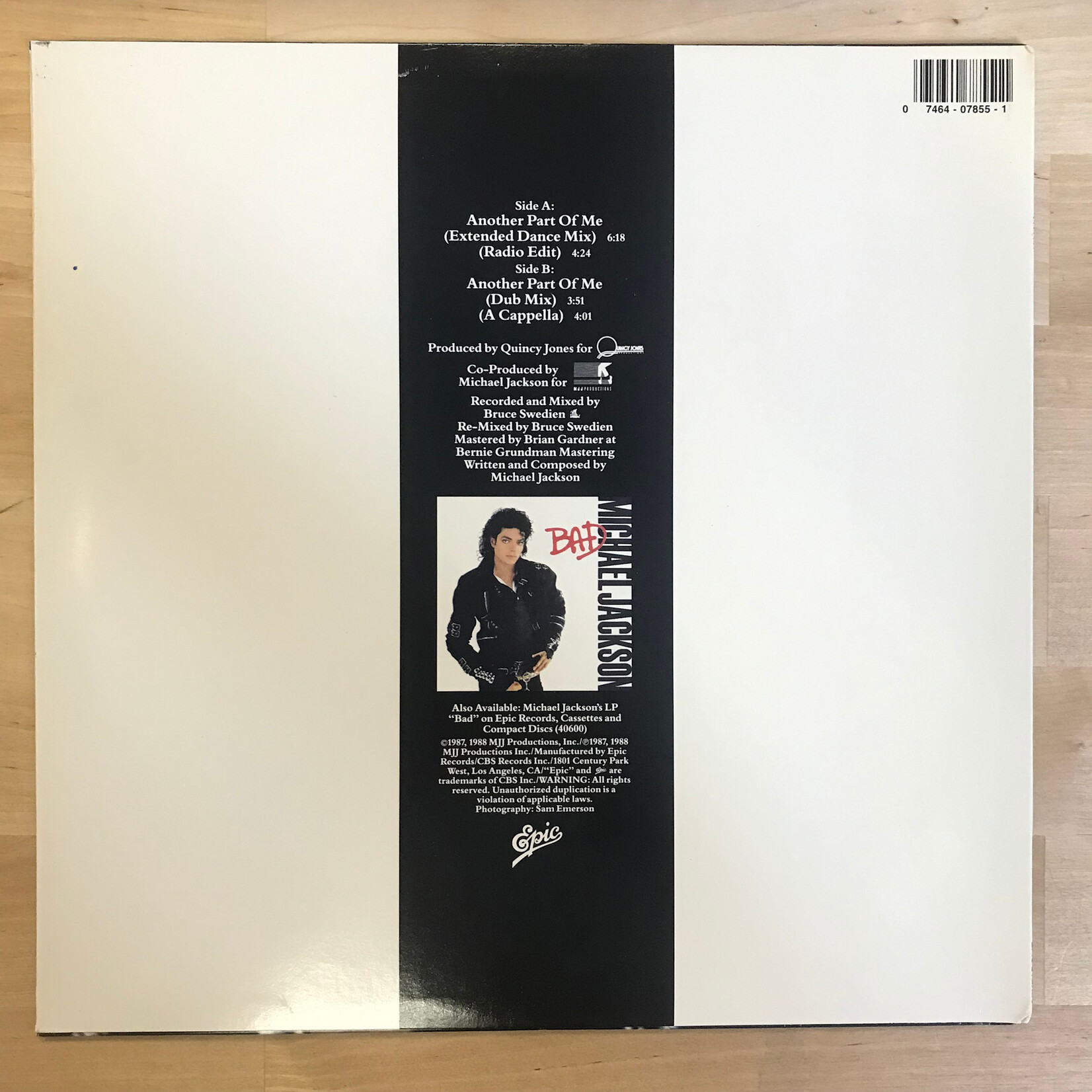 Michael Jackson - Another Part Of Me - 49 07855 - Vinyl 12-Inch Single (USED)