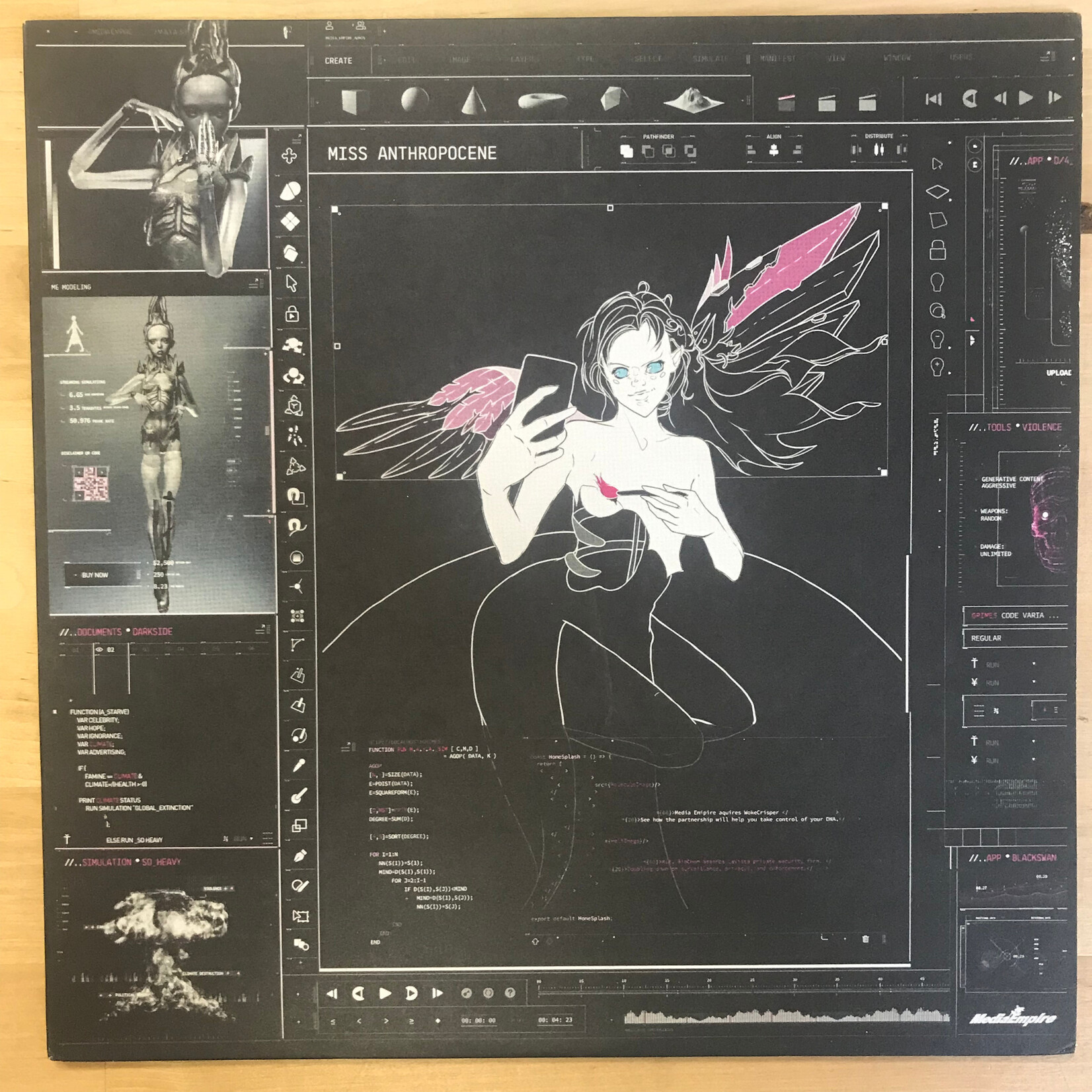 Grimes - Miss Anthropocene (PINK) - 4AD0211LP - Vinyl LP (USED)