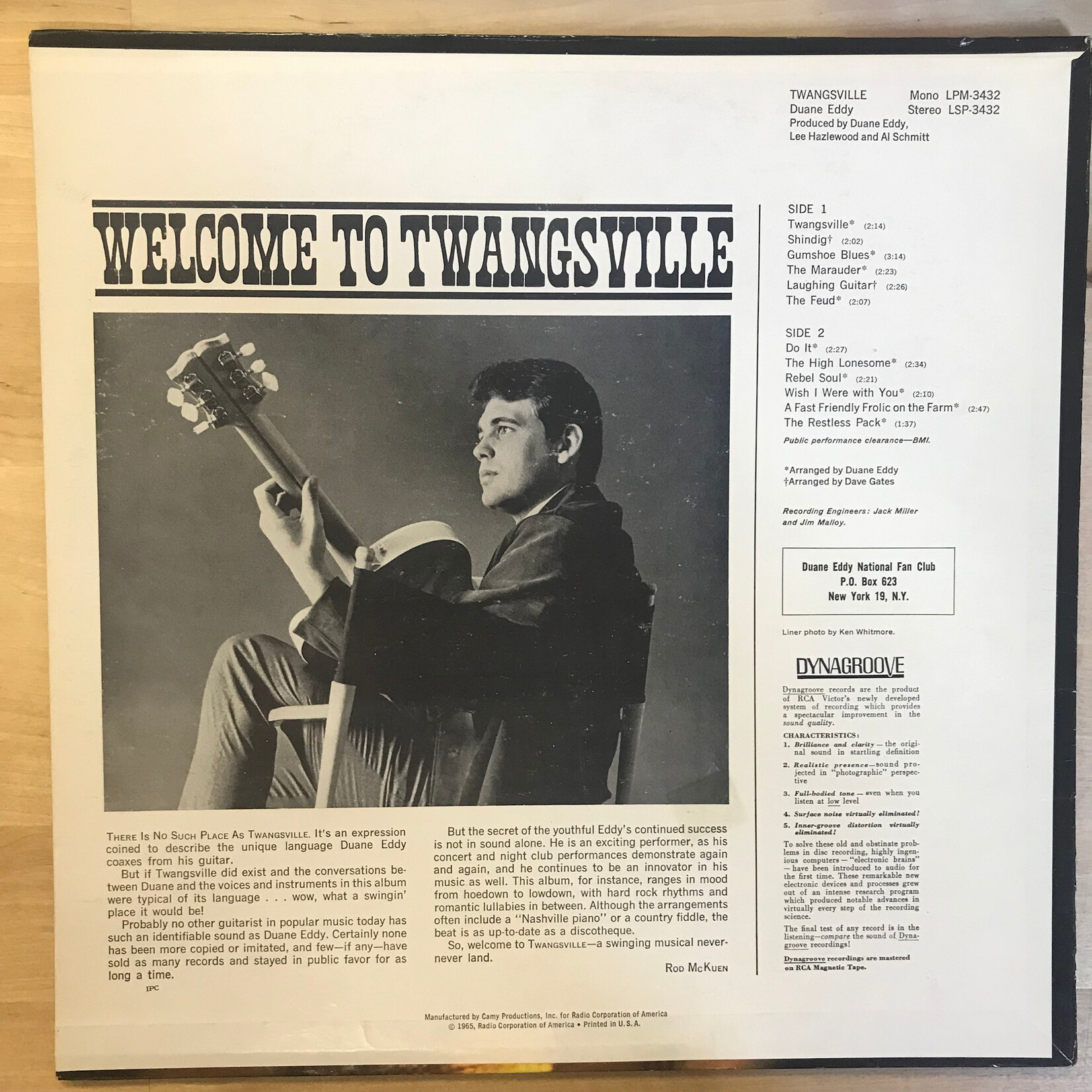 Duane Eddy - Twangsville - LSP 3432 - Vinyl LP (USED)