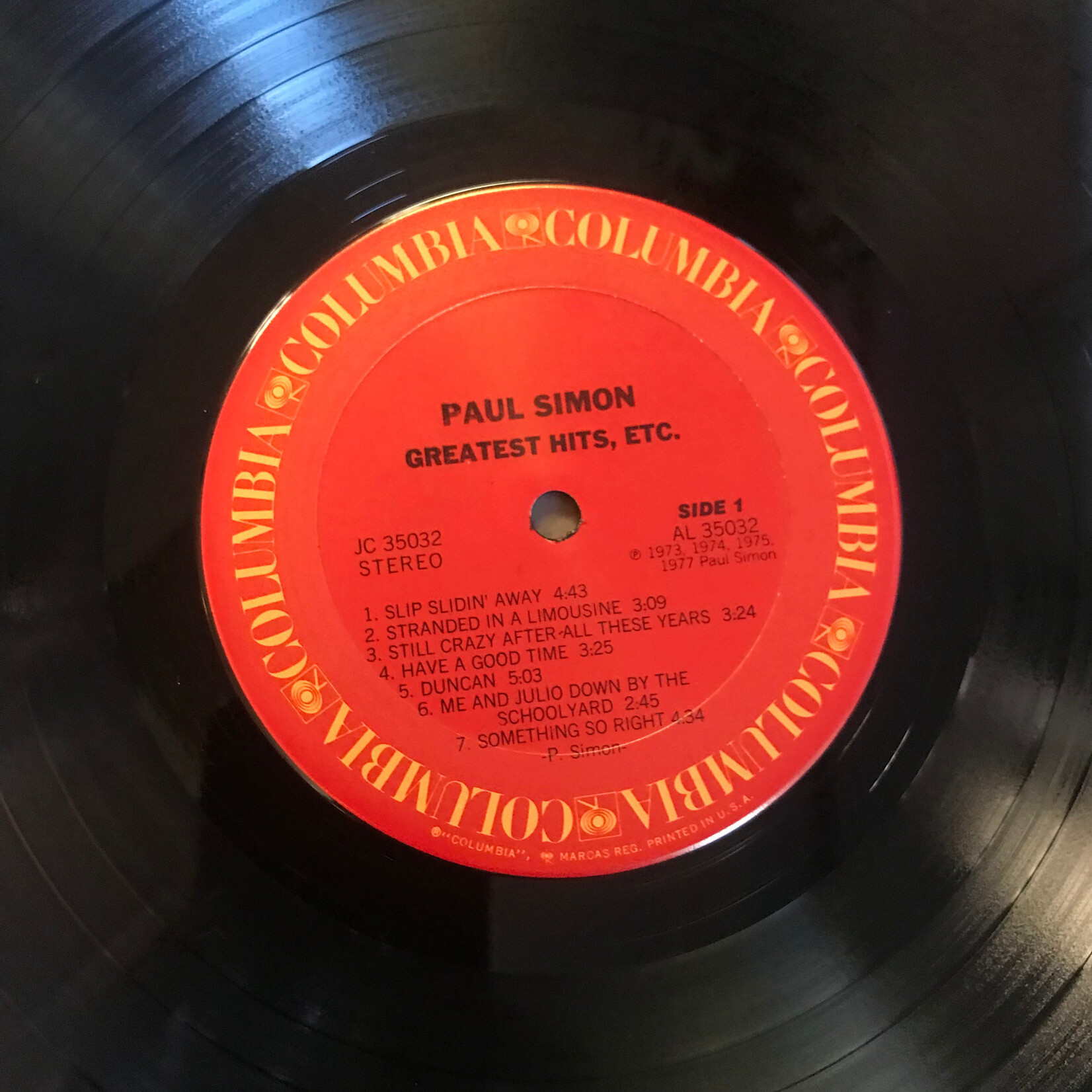 Paul Simon - Greatest Hits, Etc. - JC 35032 - Vinyl LP (USED)