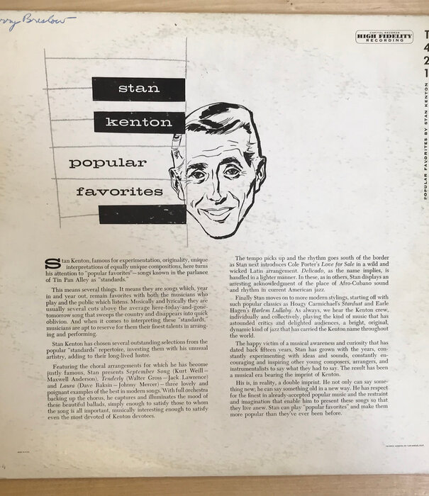 Stan Kenton - Popular Favorites - T421 - Vinyl LP (USED)