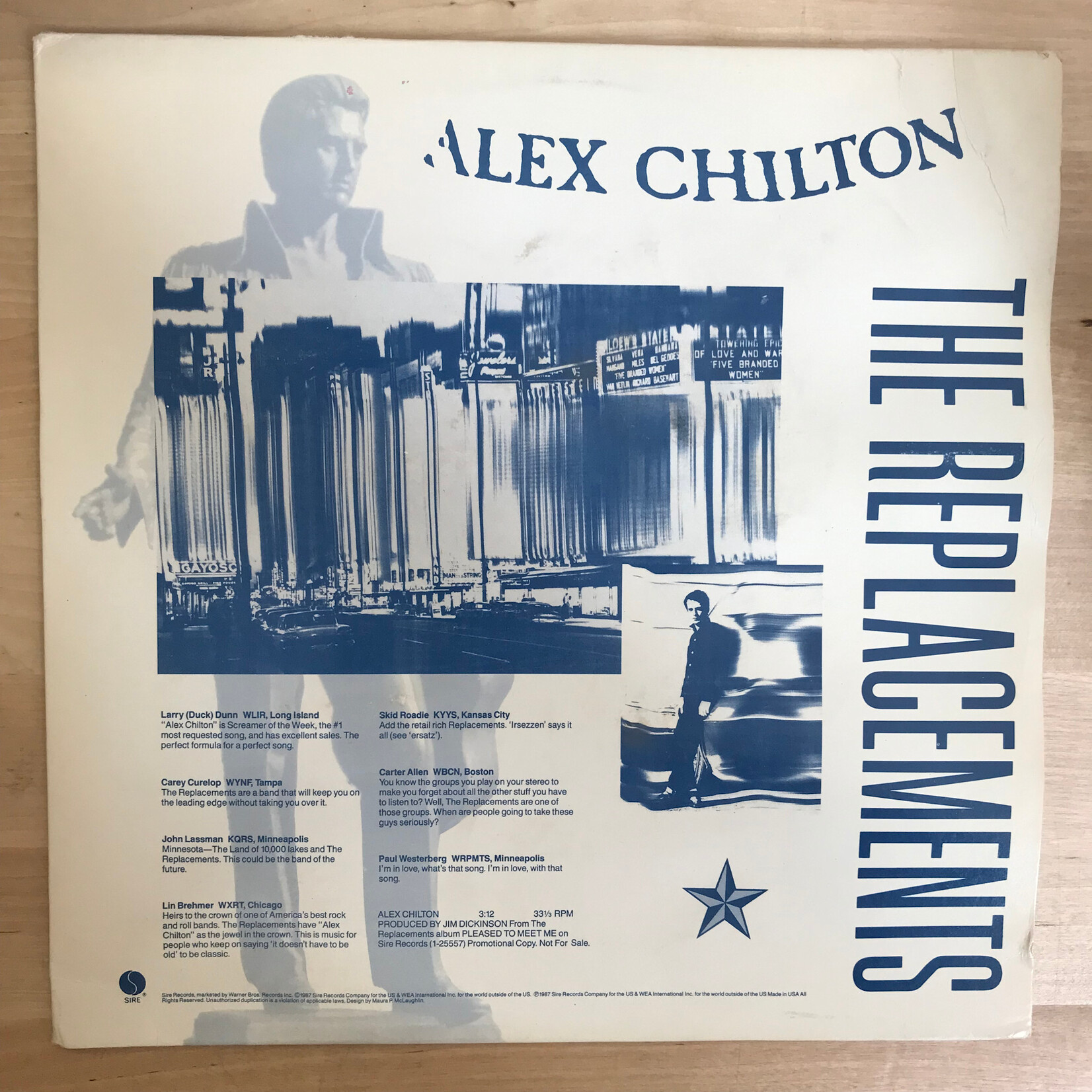 Replacements - Alex Chilton (SLIGHT WARP) - PRO-A-2761 - Vinyl 12-Inch Single (USED)