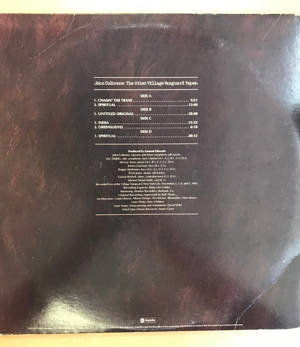 John Coltrane - The Other Village Vanguard (PROMO) - AS 9325 - Vinyl LP (USED)