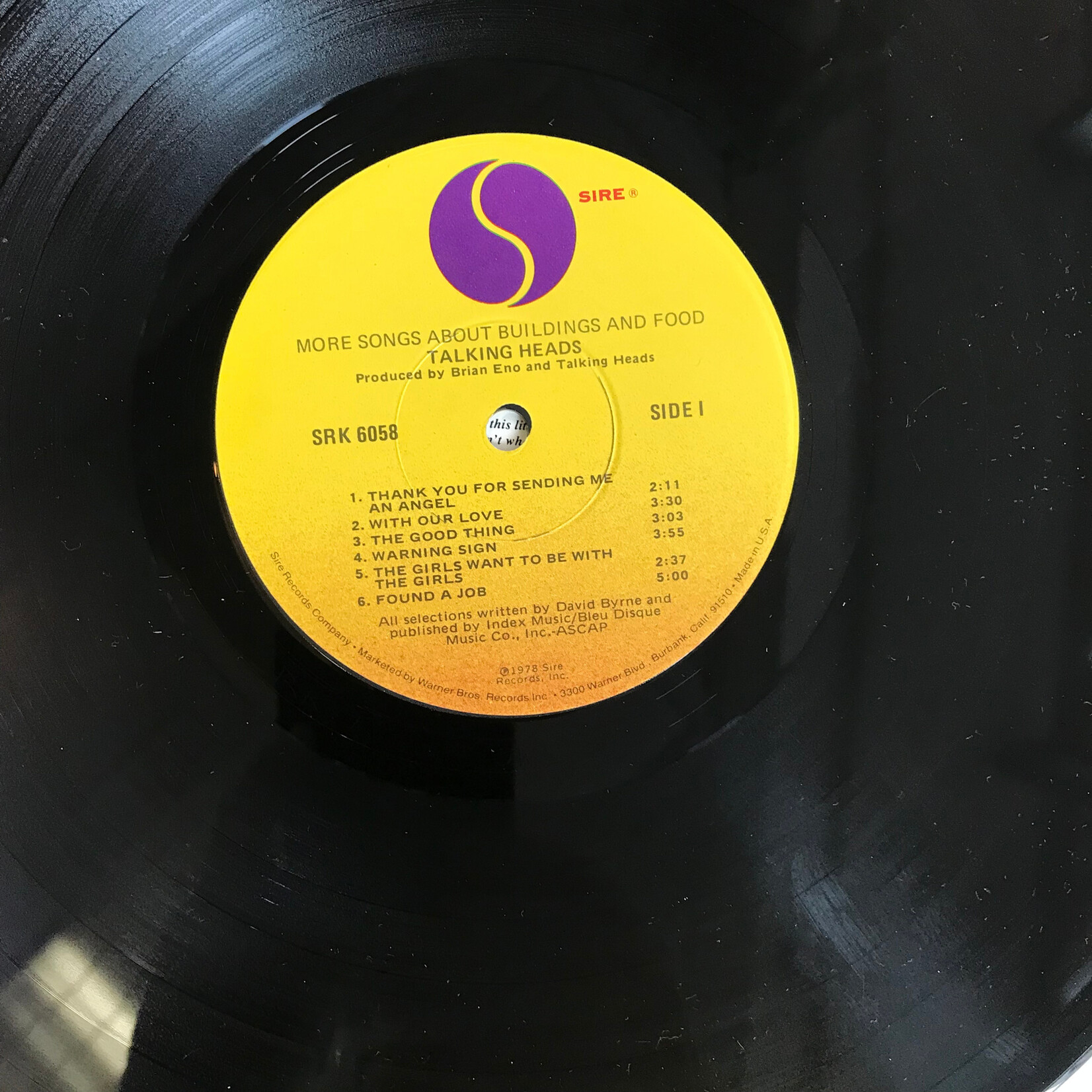 Talking Heads - More Songs About Buildings And Food - SRK 6058 - Vinyl LP (USED)