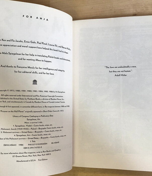 Art Spiegelman - MAUS A Survivor’s Tale (First Edition) - Paperback (USED)