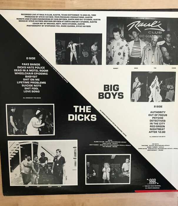 Big Boys And The Dicks - Recorded Live At Raul’s Club - RRR80351 - Vinyl LP (USED)
