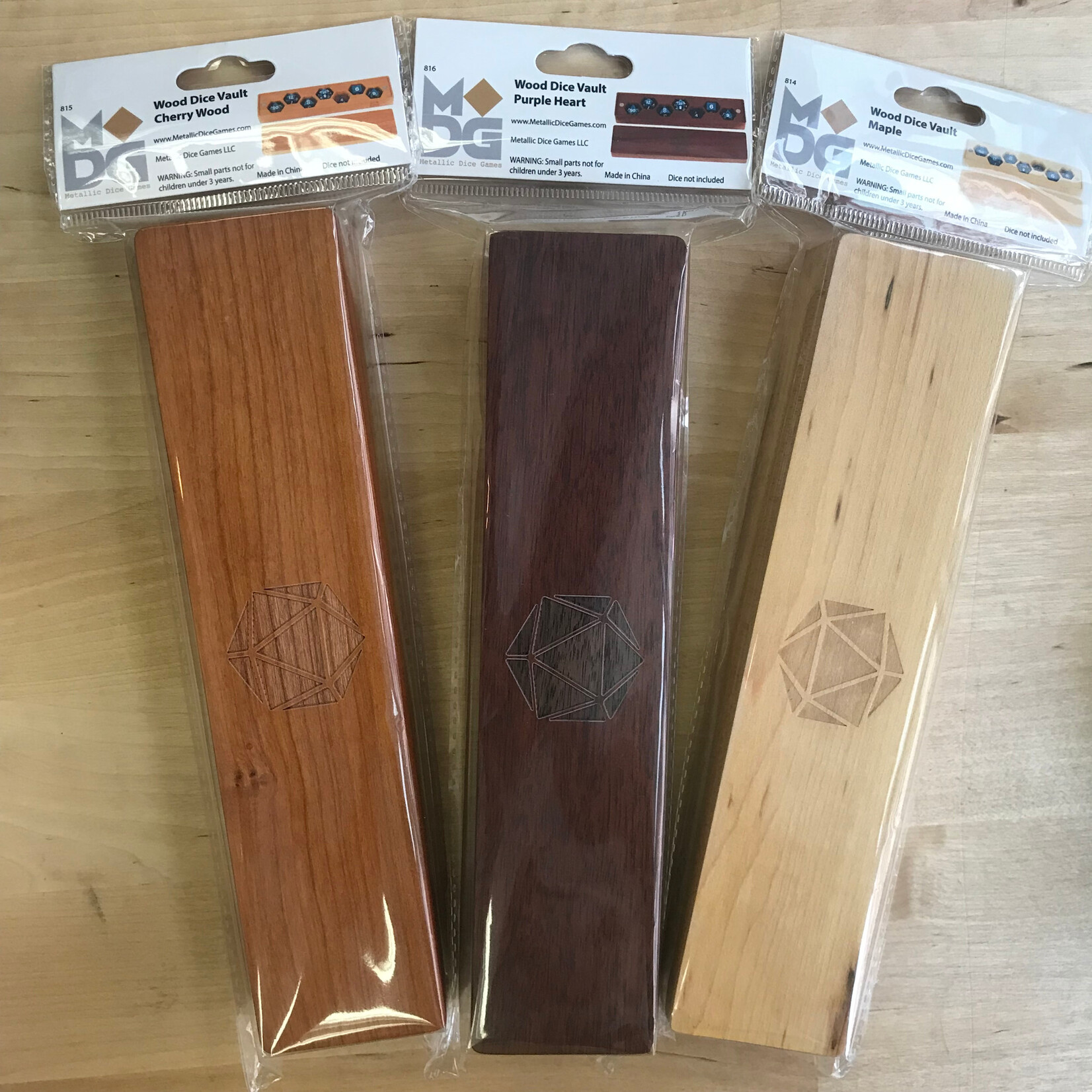 Wood Dice Vault (Maple / Cherry / Purple Heart) - Gaming (NEW)