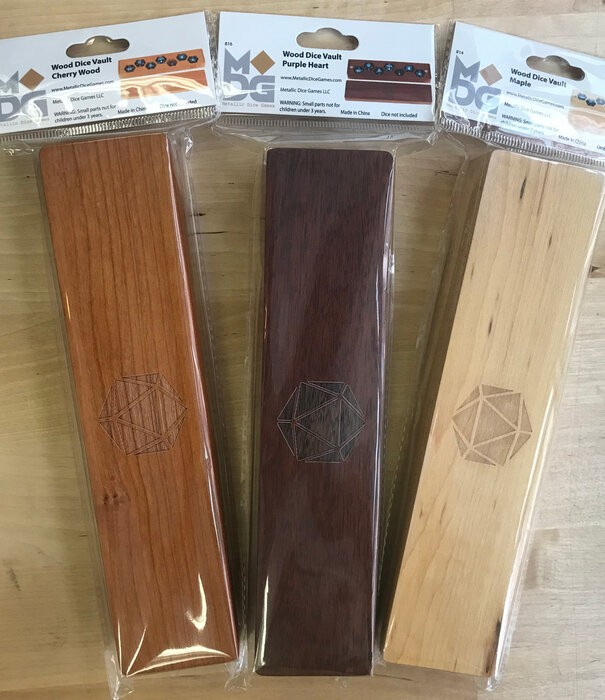 Wood Dice Vault (Maple / Cherry / Purple Heart) - Gaming (NEW)